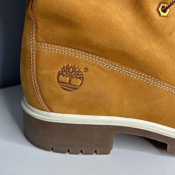 Timberland 14” Premium Nubuck Leather Boots Combat Style 8.5 Woman’s - Picture 3 of 9